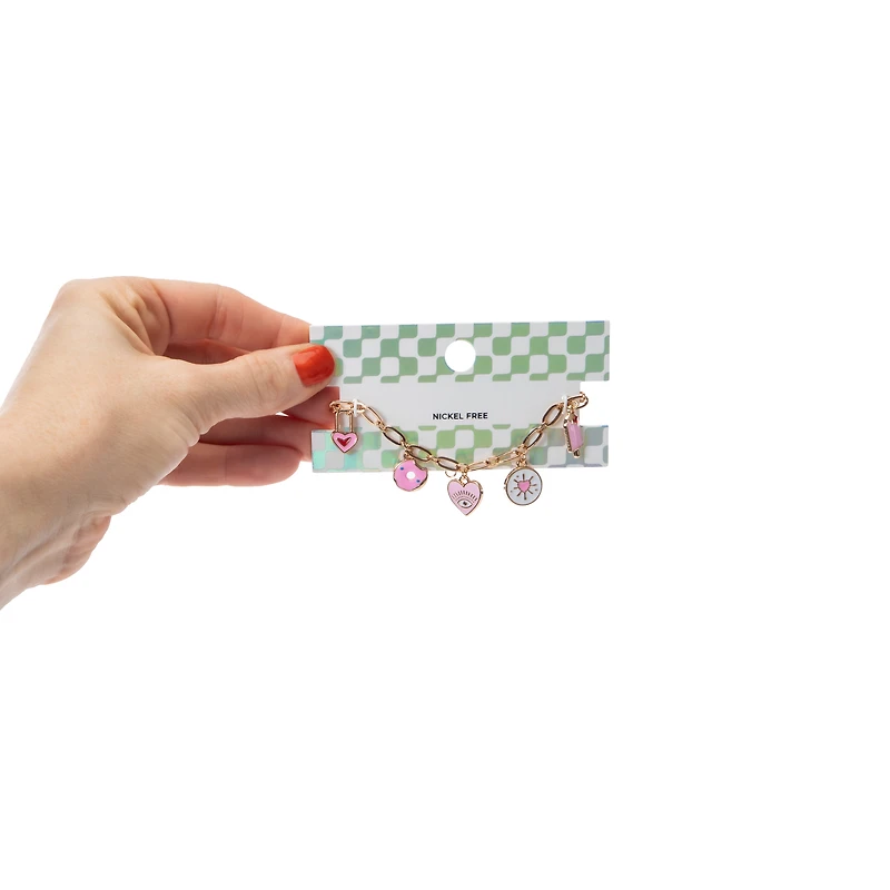 Pink Charm Bracelet