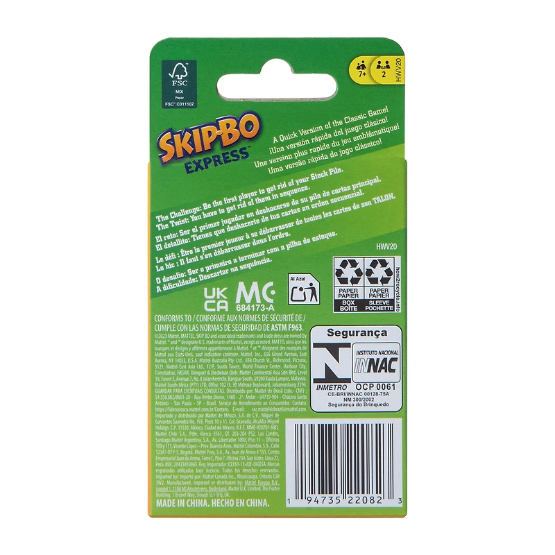 Uno® Skip-Bo Express™ Card Game