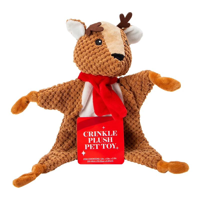 Crinkle Flattie Dog Toy