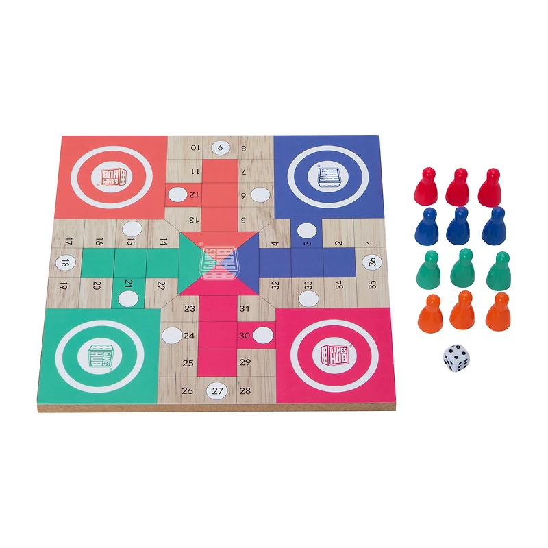 Gameshub® Ludo Classic Wooden Game