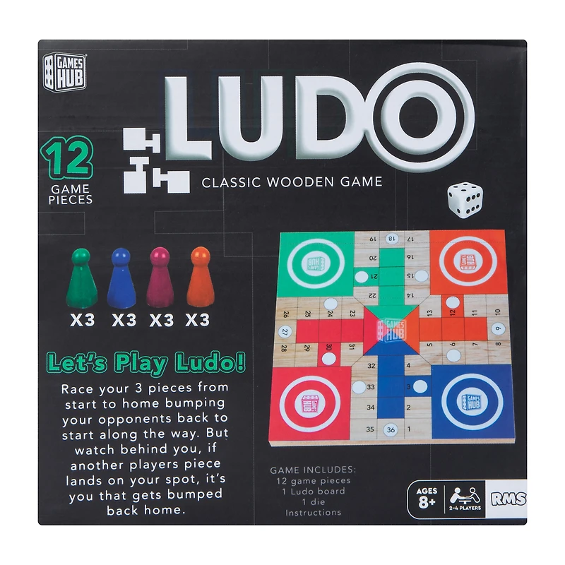Gameshub® Ludo Classic Wooden Game