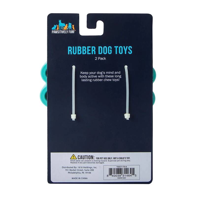 Pet Rubber Bone & Ring Toy Set