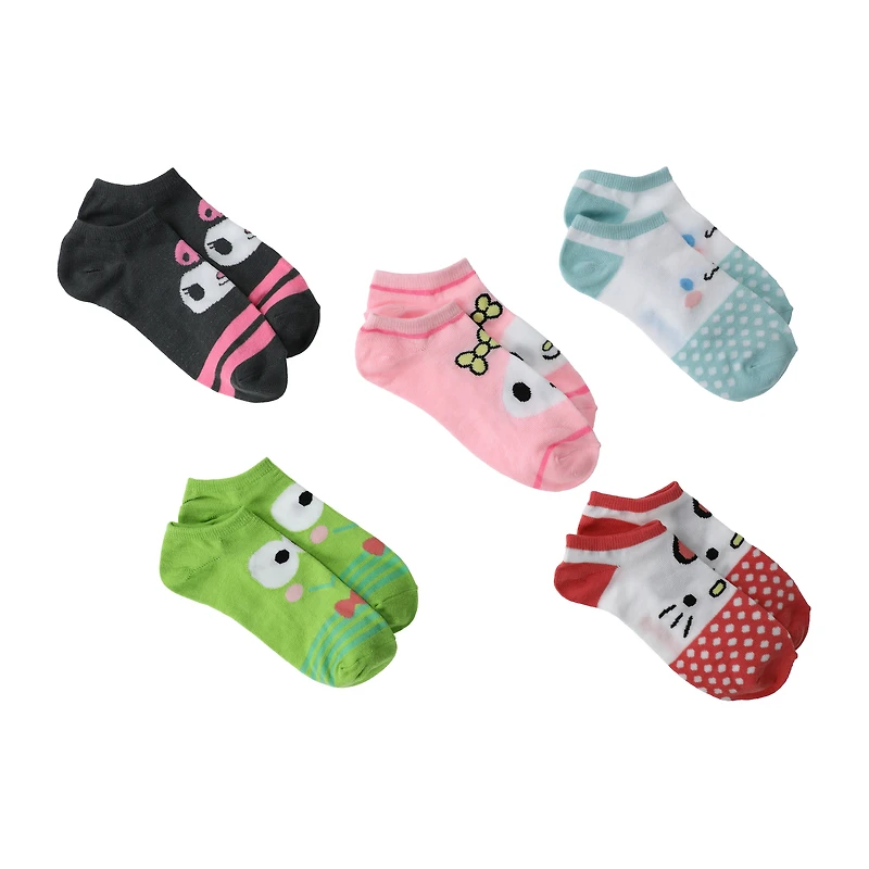 Juniors Hello Kitty And Friends® No-Show Socks 5-Pack