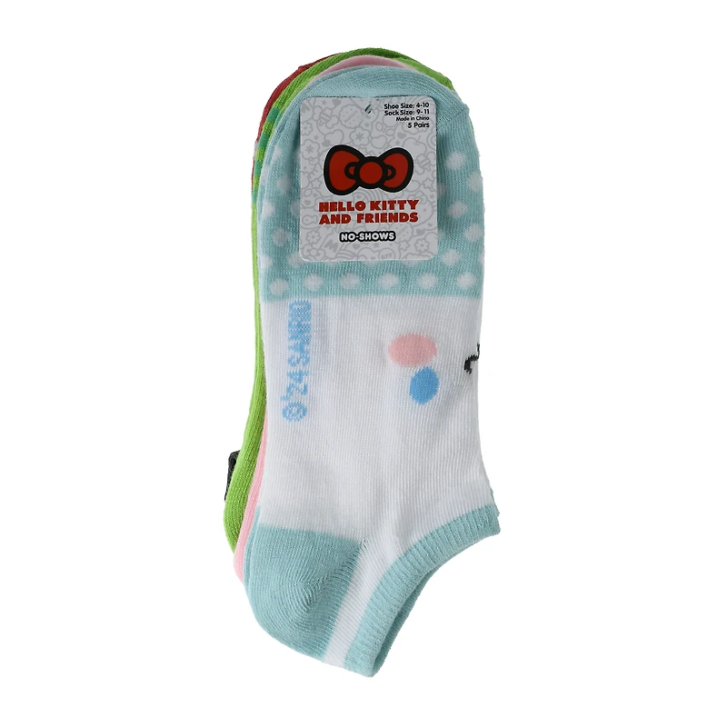 Juniors Hello Kitty And Friends® No-Show Socks 5-Pack