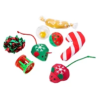 Christmas Stocking Cat Toy Gift Set 8-piece