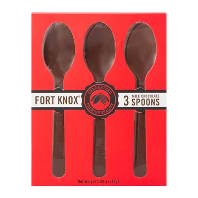 Fort Knox® Milk Chocolate Spoons 3-Piece 1.06oz