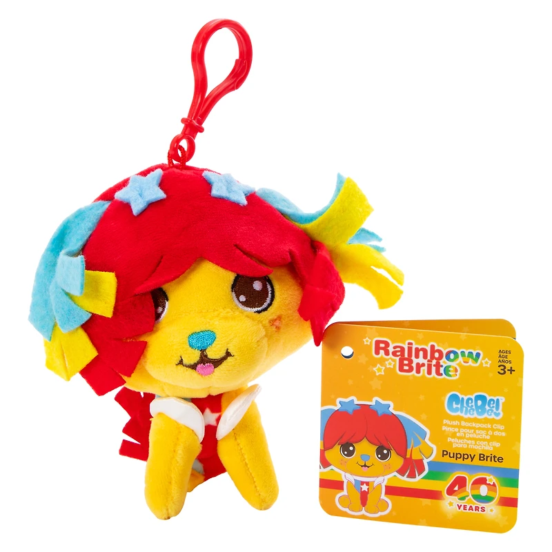 Rainbow Brite Puppy Brite Plush Bag Clip