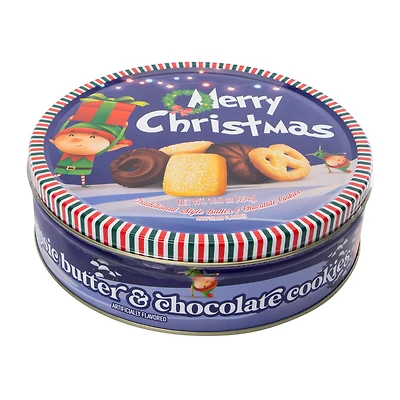 Merry Christmas Butter & Chocolate Cookies 16oz