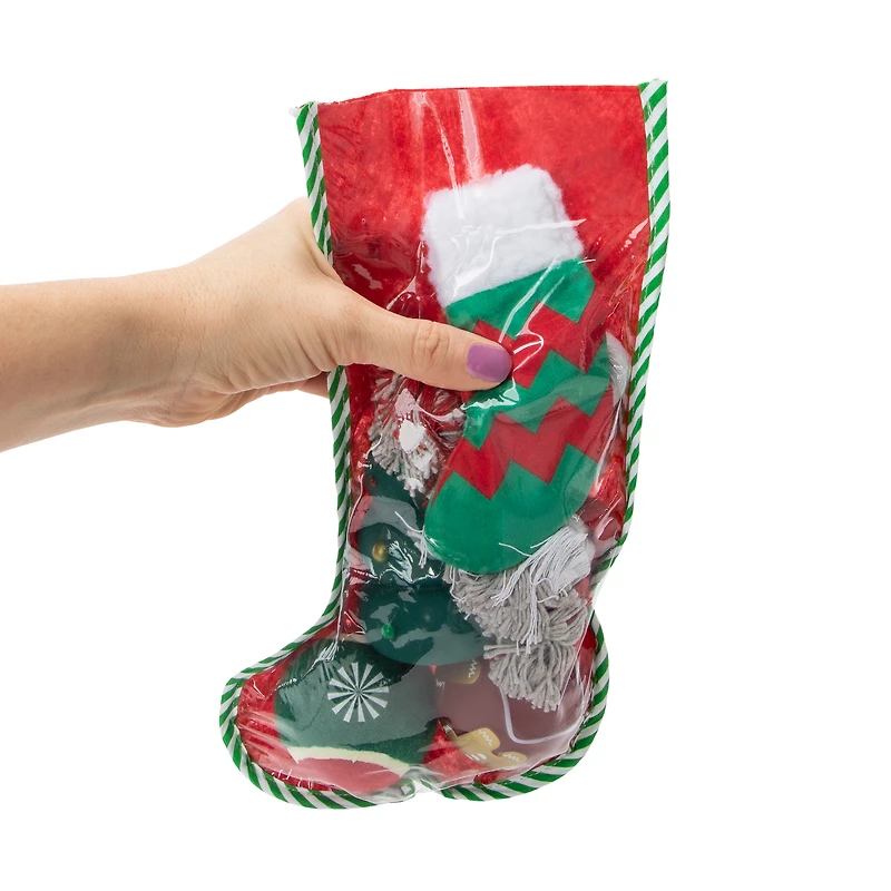 Christmas Stocking Dog Toy Gift Set 5-Pack