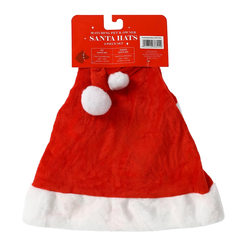 Matching Santa Hat For Pet & Owner 2-Piece Set