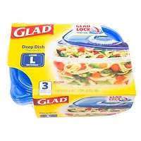 Glad® Deep Dish Storage Containers 3-Pack