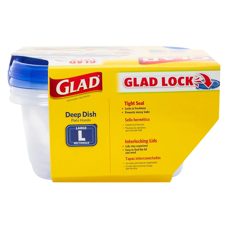 Glad® Deep Dish Storage Containers 3-Pack