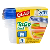 Glad® To Go Snack Food Storage Containers