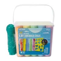 Sparkle And Bright 4-In-1 Sidewalk Chalk Set