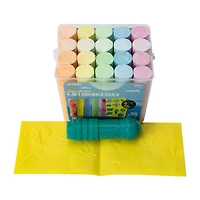 Sparkle And Bright 4-In-1 Sidewalk Chalk Set