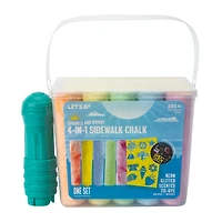 Sparkle And Bright 4-In-1 Sidewalk Chalk Set