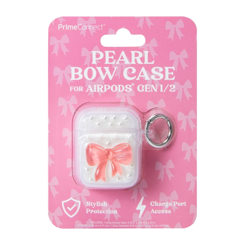 Prime Connect® Pearl Bow Airpods Gen 1/2 Case
