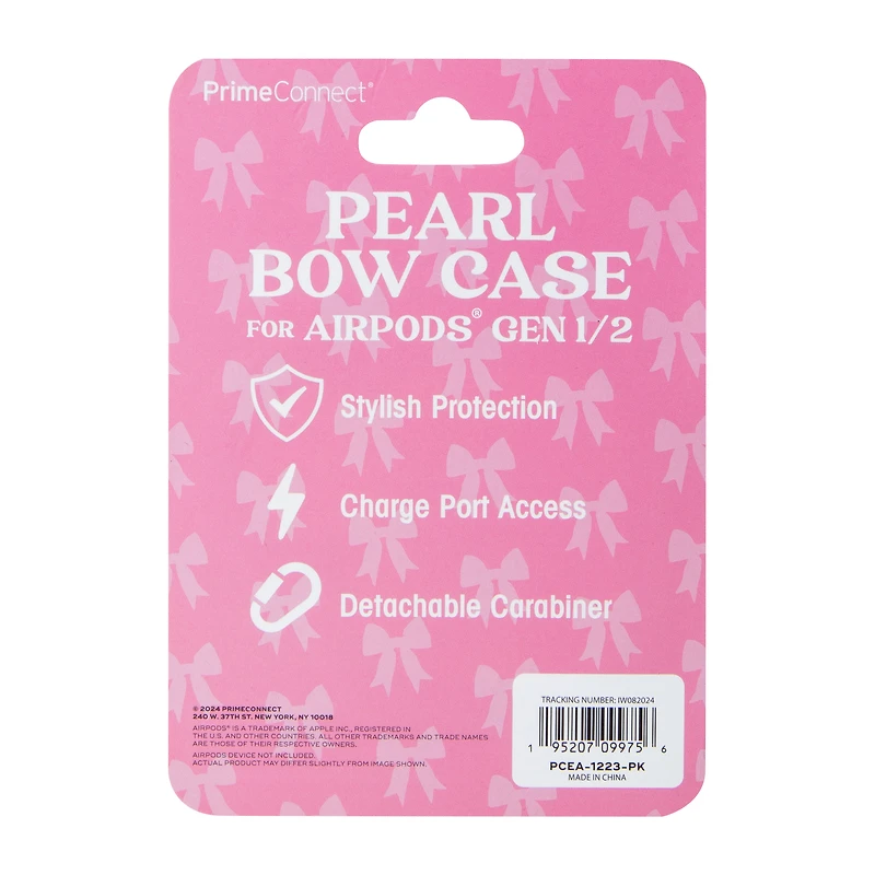 Prime Connect® Pearl Bow Airpods Gen 1/2 Case