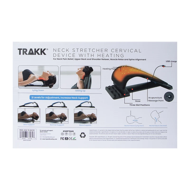 Trakk® Neck Stretcher Device With Heating