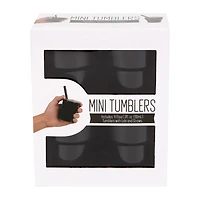 Mini Tumblers With Lids & Straws 3oz 4-Pack