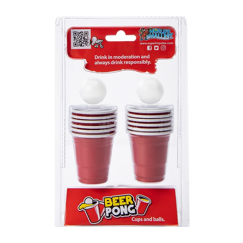 World's Smallest® Beer Pong Set