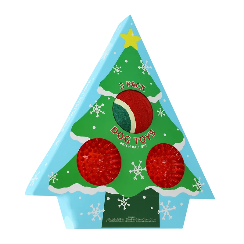 Dog Toys Fetch Ball Set 3-Pack