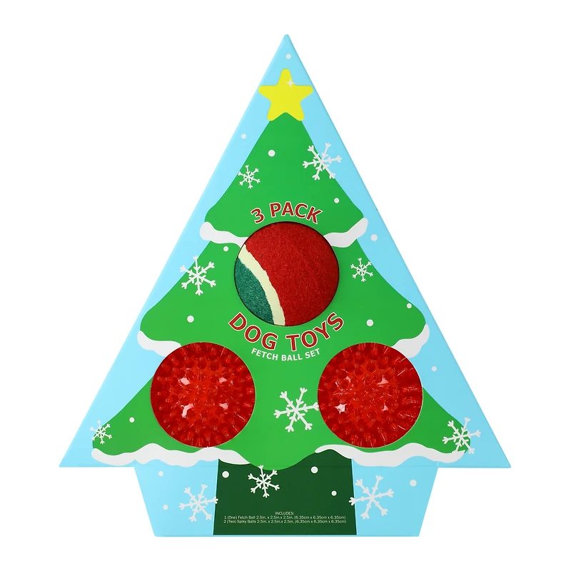 Dog Toys Fetch Ball Set 3-Pack