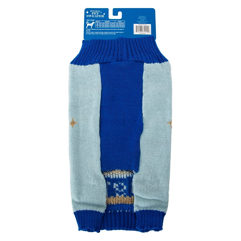Hanukkah Pet Sweater