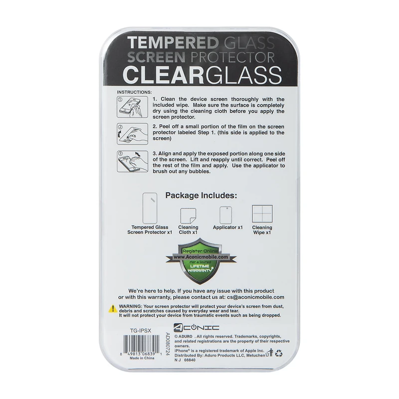 iPhone 16® Tempered Glass Screen Protector 2-Pack