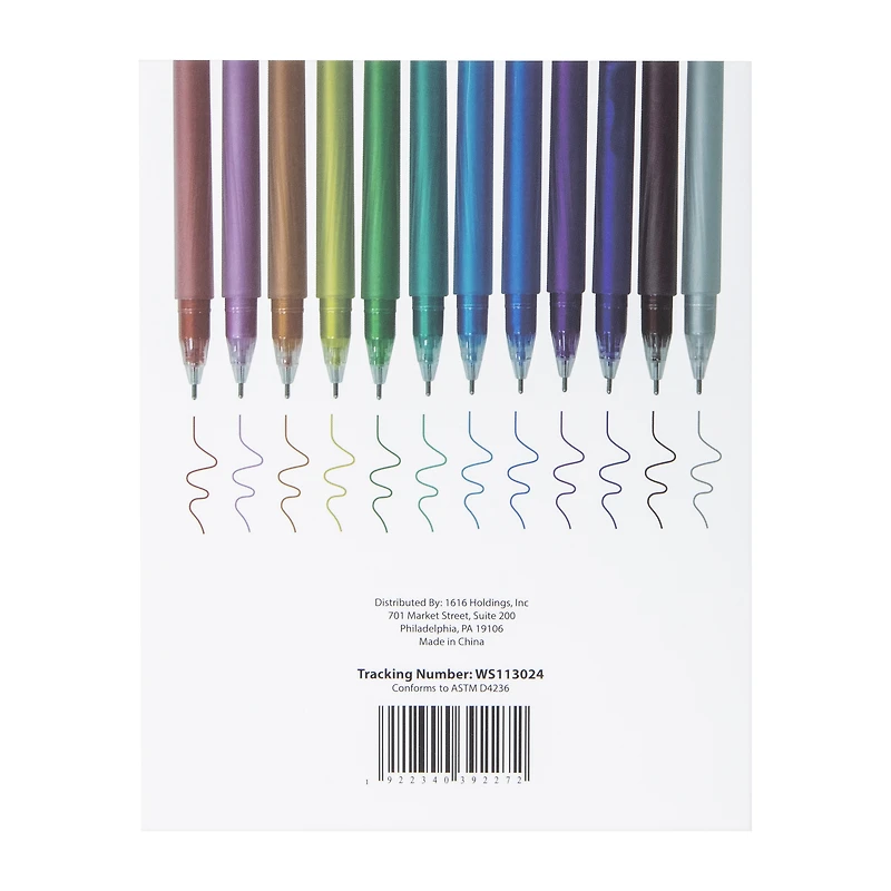 Metallic Gel Pens 12-Count
