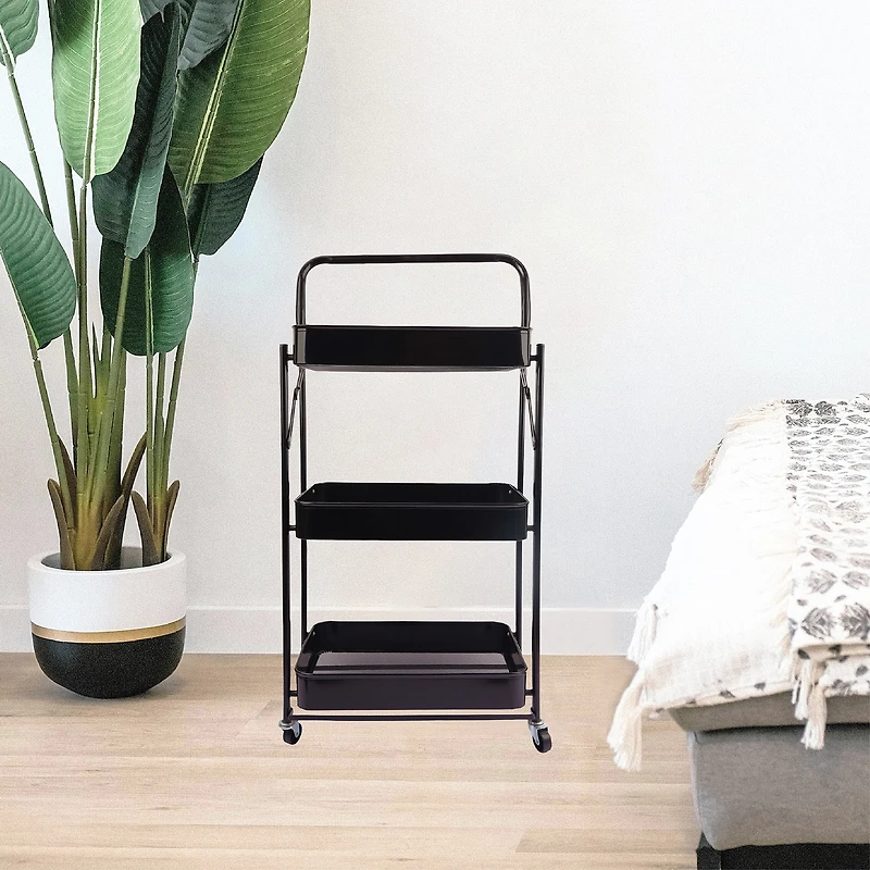 3-Tier Foldable Shelf Cart