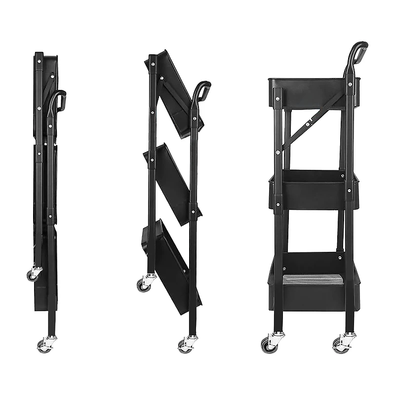 3-Tier Foldable Shelf Cart