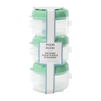 Stackable Food Storage Containers 3-Pack