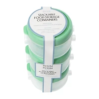 Stackable Food Storage Containers 3-Pack