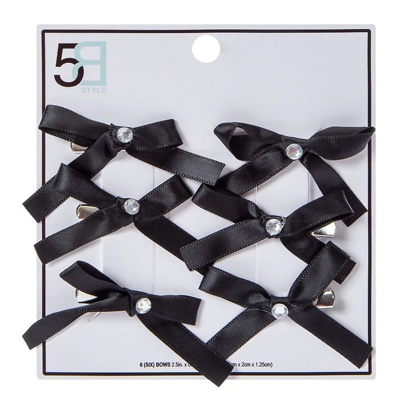 Mini Bow Clips 6-Pack