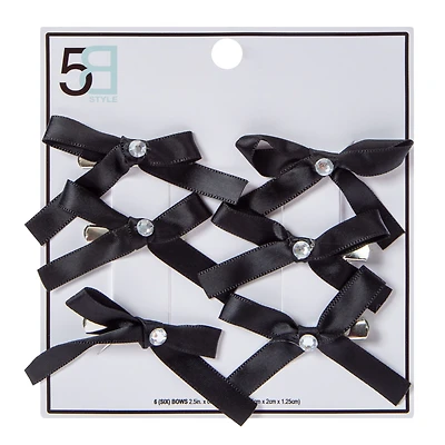 Mini Bow Clips 6-Pack