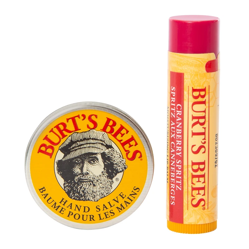 Burt's Bees Cranberry Spritz Lip Balm and Hand Salve Gift Set