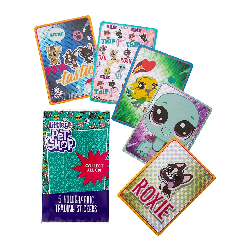 Littlest Pet Shop® Holographic Trading Stickers 5-Pack
