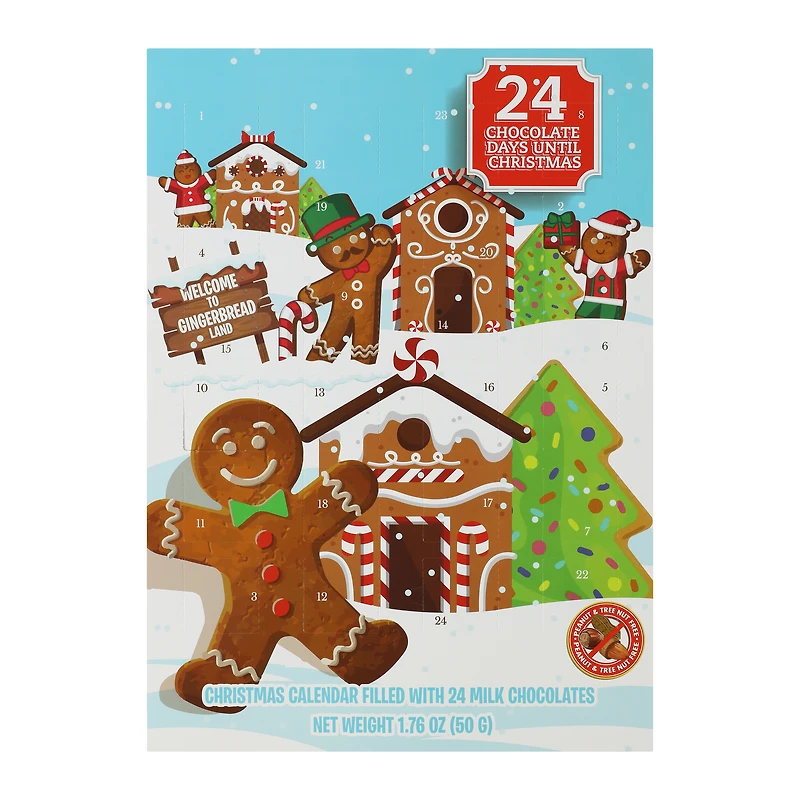 Christmas Calendar Filled With 24 Milk Chocolates 1.76oz