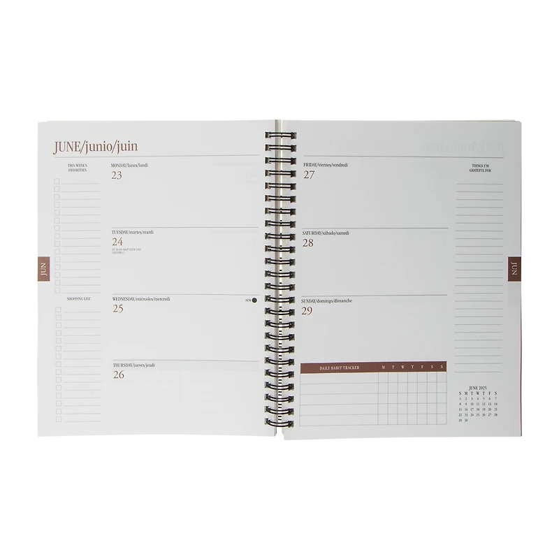 2025 Weekly Plan Calendar Book