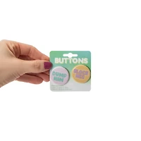 Valentine's Button Pins 2-Pack