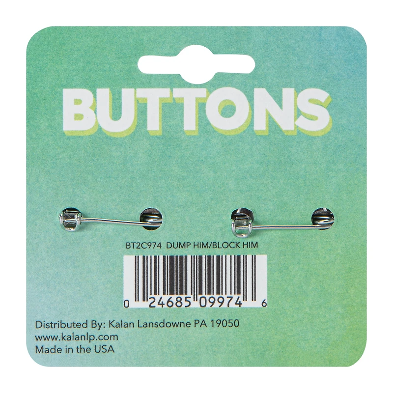 Valentine's Button Pins 2-Pack