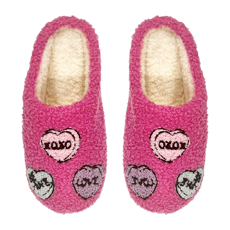 Ladies Valentine's Icon Fluffy Slipper