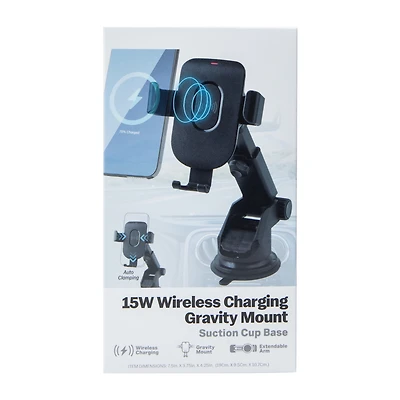 15W Wireless Charging Gravity Mount