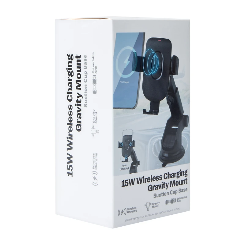 15W Wireless Charging Gravity Mount