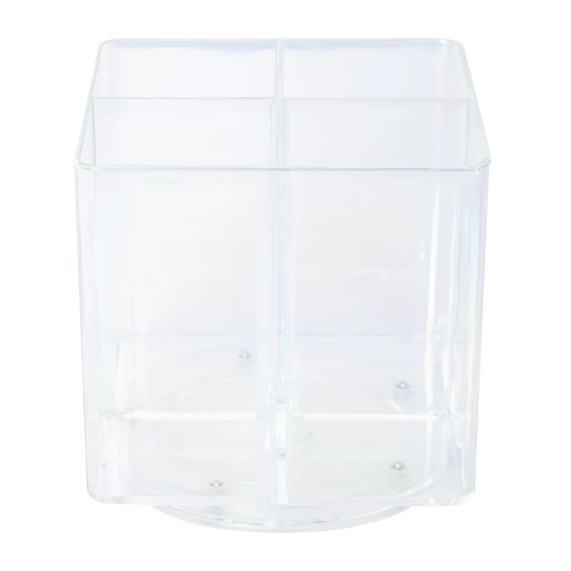 4-Compartment Glitter Beauty Spinner 4.5in x 4.6in