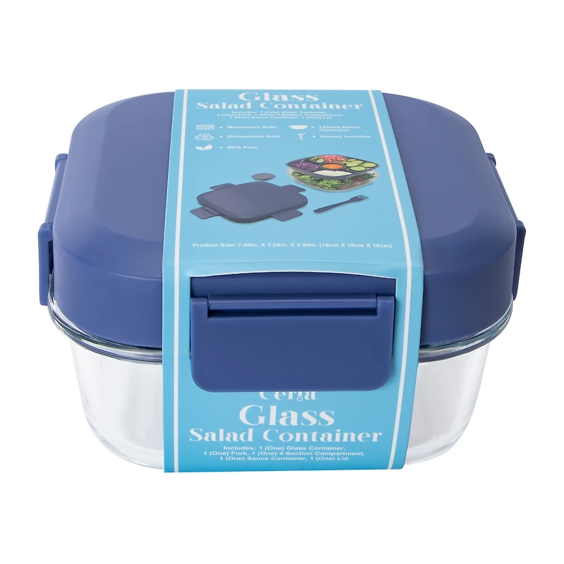 Glass Salad Container
