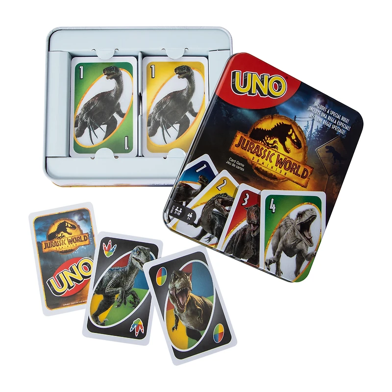 Uno® Jurassic World Dominion Playing Cards Tin