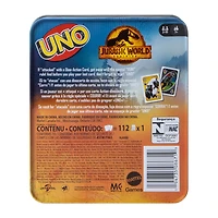 Uno® Jurassic World Dominion Playing Cards Tin