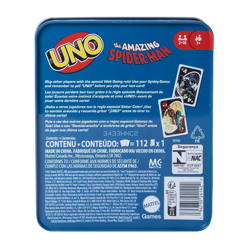 Uno® The Amazing Spider-Man Playing Cards Tin